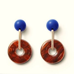 Rachel Comey  X Target Elegant Blue and Brown Earrings